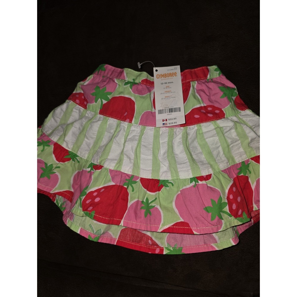 Gymboree strawberry sweetheart skirt size 12 18 months nwt